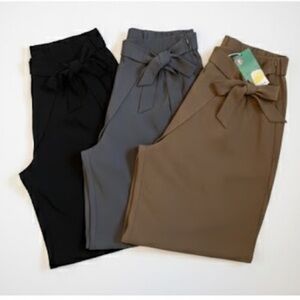 HALARA Dress Pants side Tie - Black, Gray, and Brown size large